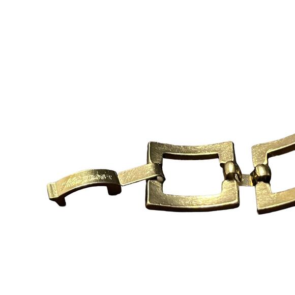 Lulu Frost Solar Bracelet Statement Brass Tone J Crew Steampunk Crystal Signed - Picture 8 of 8